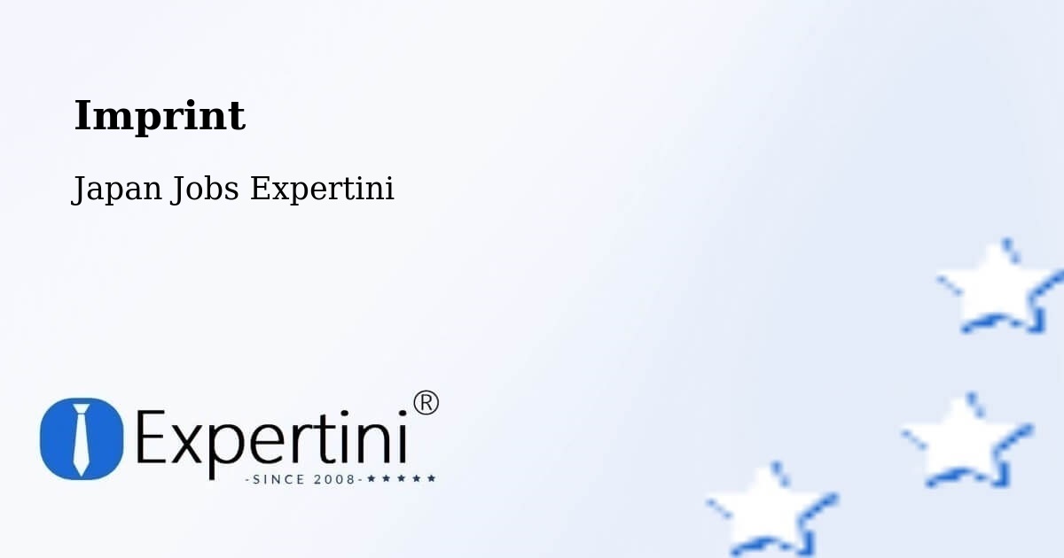 Imprint – Namerikawa - Japan Jobs Expertini
